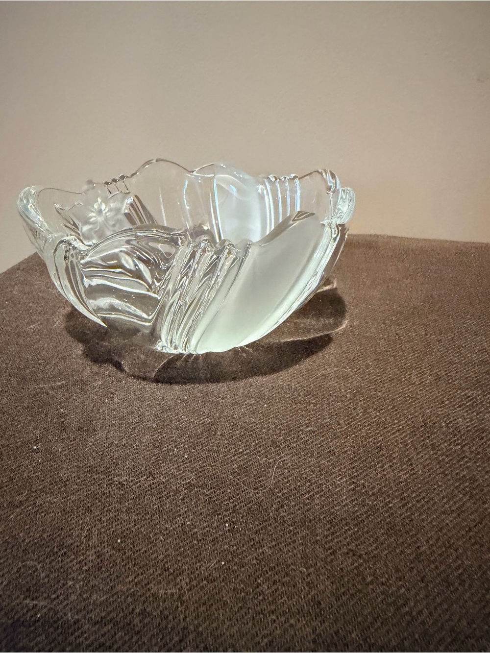 Mikasa Clear Glass Decorative Bowl - Elegant Home Art Accent
